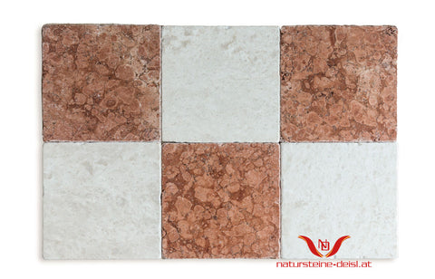 KALKSTEIN VERONA ROT ANTIKMARMOR FLIESE