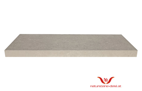 FEINSTEIN STEINOPTIK KALKSTEIN VANILLA CREMA mit WINKEL POOL-BECKENRAND-STEIN