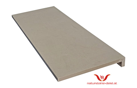 FEINSTEIN STEINOPTIK KALKSTEIN BEIGE mit WINKEL POOL-BECKENRAND-STEIN