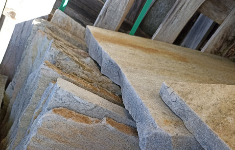 verkauftt - BRASILIANISCHER QUARZIT ( ANDENQUARZIT, RIO GELB,... ) BODENPLATTE 60 x 60 cm & 50 x 50 cm - noch ca. 10 m² lagernd