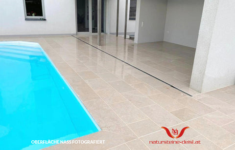 KALKSTEIN LAGUNA CREMA POOL-BECKENRAND-STEIN