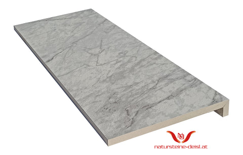 FEINSTEIN STEINOPTIK MARMOR CARRARA mit WINKEL POOL-BECKENRAND-STEIN