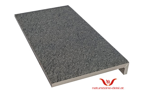 FEINSTEIN STEINOPTIK GNEIS GRAU mit WINKEL POOL-BECKENRAND-STEIN