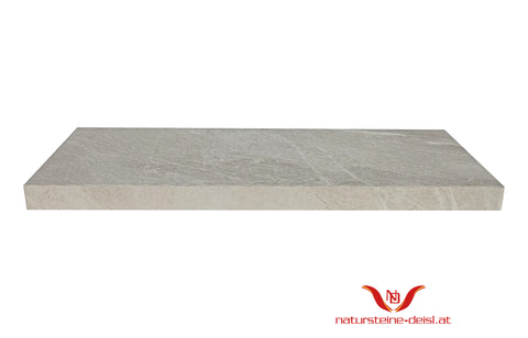 FEINSTEIN STEINOPTIK MARMOR GREIGE mit WINKEL POOL-BECKENRAND-STEIN