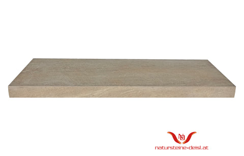 FEINSTEIN STEINOPTIK QUARZIT HELL mit WINKEL POOL-BECKENRAND-STEIN