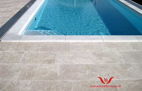 MARMOR WEISS POOL-BECKENRAND-STEIN