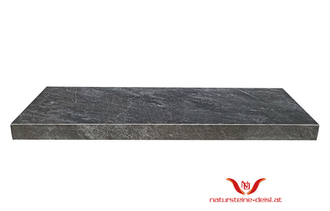 FEINSTEIN STEINOPTIK MARMOR ANTHRAZIT mit WINKEL POOL-BECKENRAND-STEIN