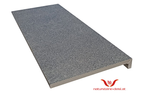FEINSTEIN STEINOPTIK GRANIT DARK GREY mit WINKEL POOL-BECKENRAND-STEIN