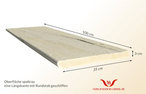 HARTSANDSTEIN GELB BEIGE ( MINT, LEMON ) POOL-BECKENRAND-STEIN