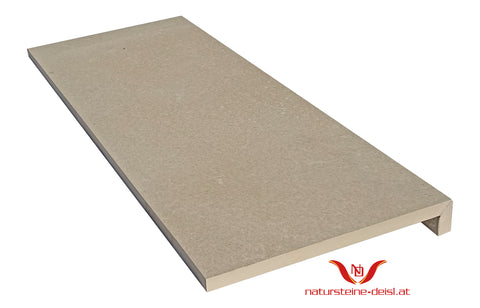 FEINSTEIN STEINOPTIK KALKSTEIN SOLNHOFENER mit WINKEL POOL-BECKENRAND-STEIN