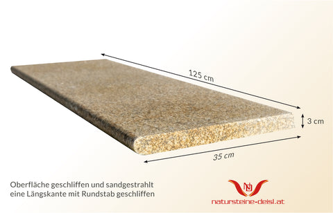 GRANIT GELB aus Europa POOL-BECKENRAND-STEIN