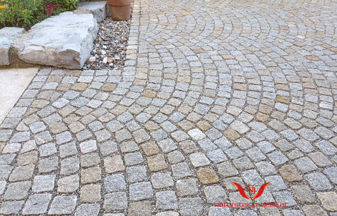 GRANIT GELB-GRAU PFLASTERSTEIN aus Europa