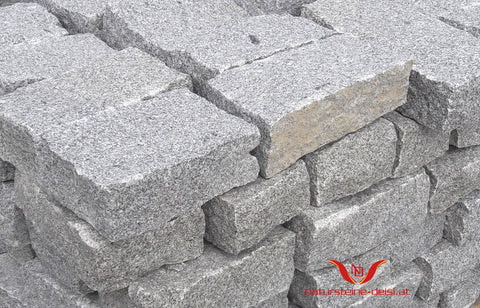 HARTBERGER GRANIT GRAU LEISTENSTEIN / BORDSTEIN gespalten - Granit aus Österreich