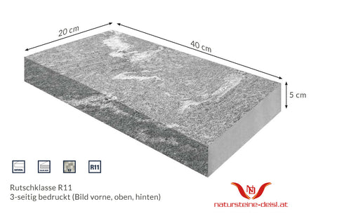 LEISTENSTEIN / BORDSTEIN - FEINSTEIN STEINOPTIK GNEIS ONSERNONE