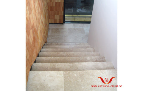 TRITT- UND SETZSTUFE - TRAVERTIN BEIGE PREMIUM
