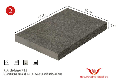 FEINSTEINZEUG MAUER-ABDECK-PLATTE 60x40x5 cm und 40x20x5cm in 6 ansprechenden DESIGNS