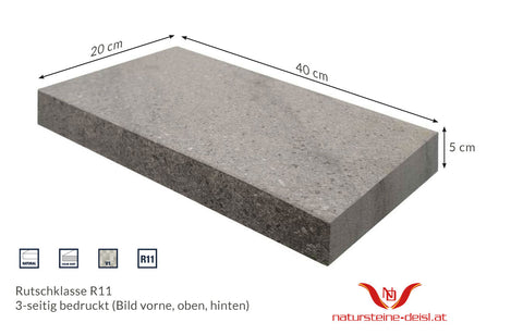 LEISTENSTEIN / BORDSTEIN - FEINSTEIN BETONSTEINOPTIK GRAU