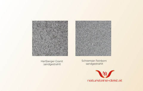 HARTBERGER GRANIT GRAU und SCHREMSER PLATTE POLYGONAL