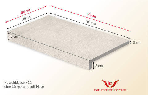 FEINSTEIN BETONOPTIK HELLGRAU mit WINKEL POOL-BECKENRAND-STEIN