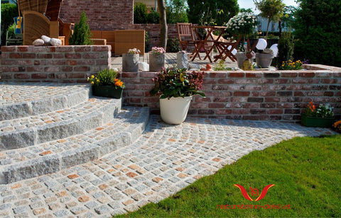 HARTBERGER GRANIT GRAU-BRAUN / ROST PFLASTERSTEIN aus Österreich