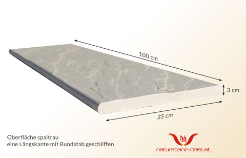 HARTSANDSTEIN GRAU ( KANDLA GREY ) POOL-BECKENRAND-STEIN