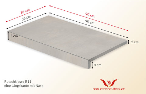 FEINSTEIN ZEMENTOPTIK mit WINKEL POOL-BECKENRAND-STEIN