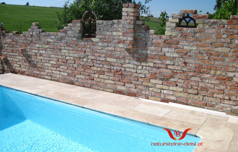 TRAVERTIN BEIGE POOL-BECKENRAND-STEIN