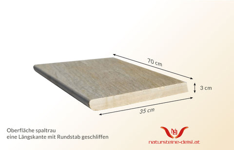QUARZIT RIO GELB-WEISS POOL-BECKENRAND-STEIN