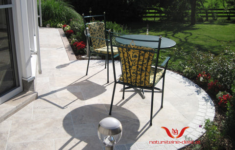 TRAVERTIN BEIGE-SILVER PREMIUM PLATTE