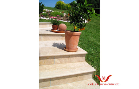 TRITT- UND SETZSTUFE - TRAVERTIN BEIGE PREMIUM