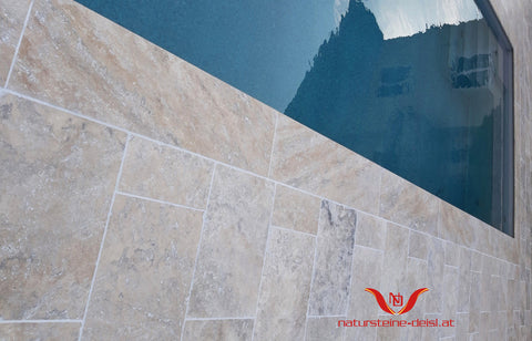 TRAVERTIN BEIGE-SILVER PREMIUM PLATTE