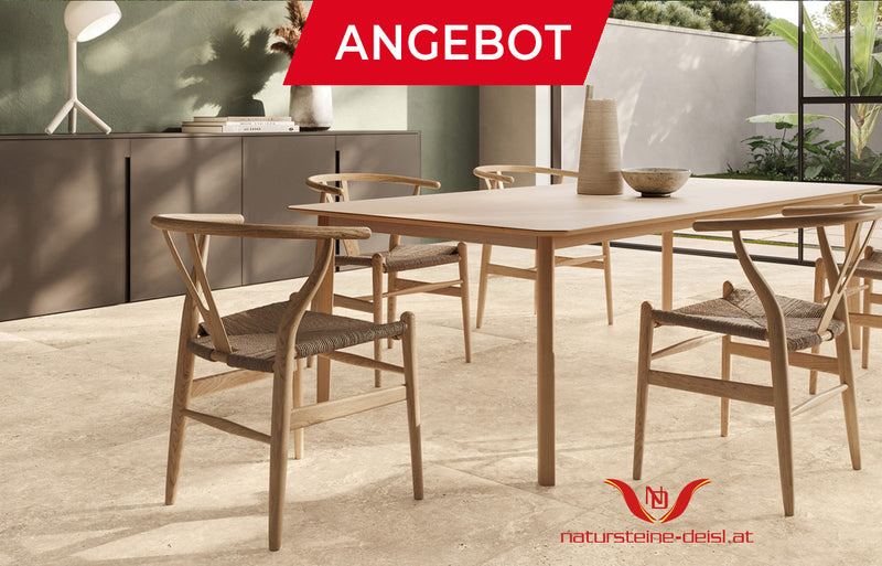 Feinsteinzeug Travertin Beige Vanilla Fliesen