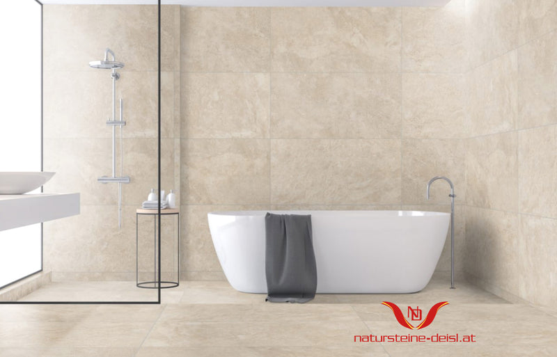Feinsteinzeug Travertin Classic Light Ivory Fliesen