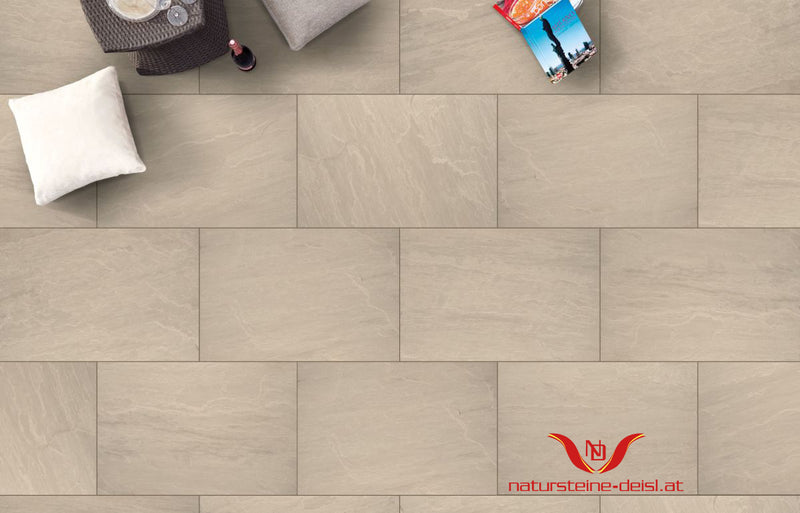 Feinsteinzeug Sandstein Beige Terrassenplatten