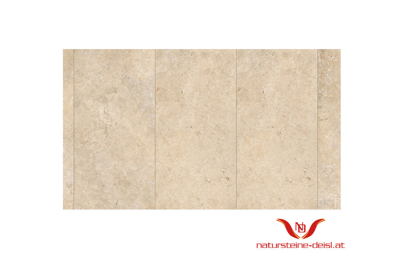 Feinsteinzeug Travertin Beige Vanilla Terrassenplatten