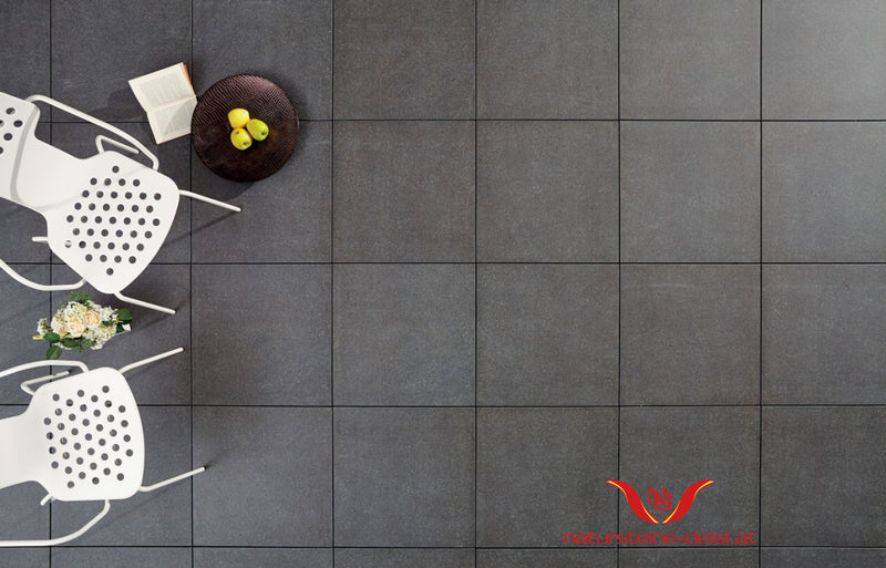 Feinsteinzeug Basalt Terrassenplatten