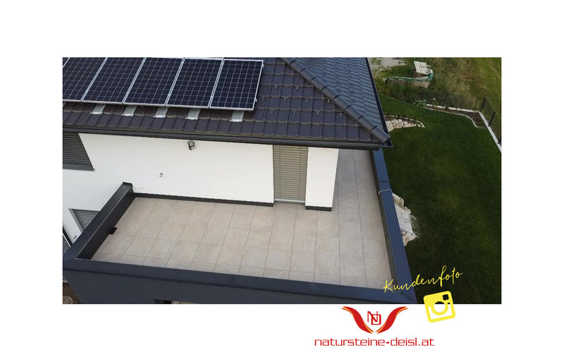 Feinsteinzeug Quarzit Hell Terrassenplatten
