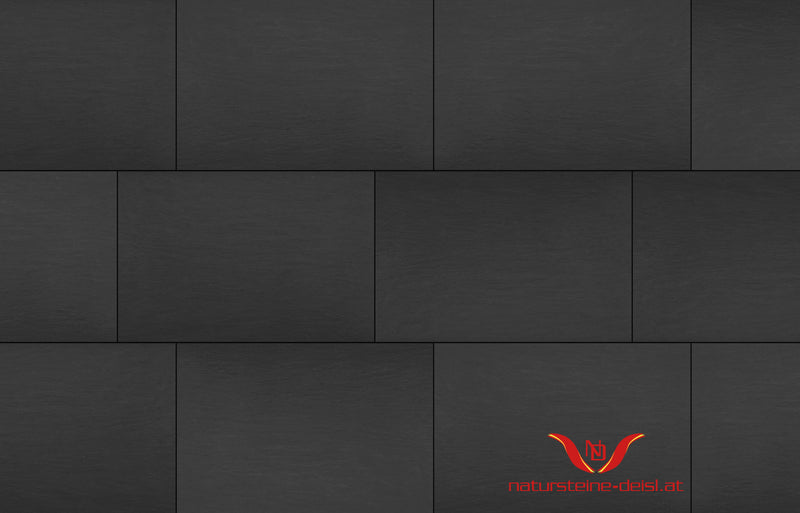 Feinsteinzeug Schiefer Schwarz Terrassenplatten