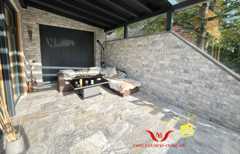 Travertin Silver Premium Fliesen