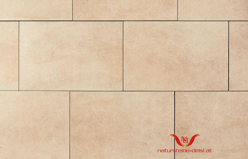 Feinsteinzeug Kalkstein Vanilla Sand Terrassenplatten