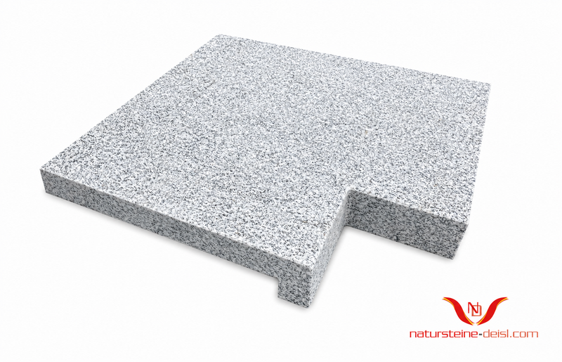Granit Diamond Grey Poolumrandung mit Winkel