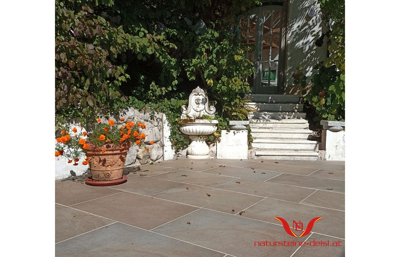 Feinsteinzeug Sandstein Sahara Beige Terrassenplatten