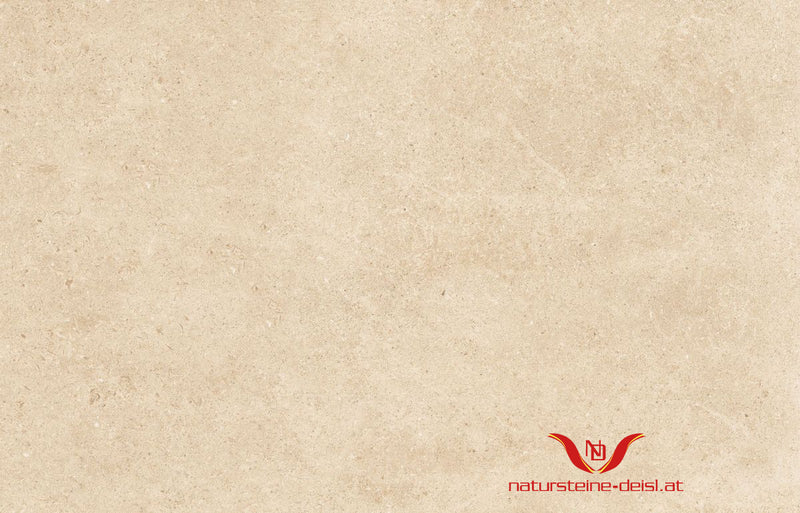 Handmuster Feinsteinzeug Kalkstein Vanilla Sand Poolumrandung