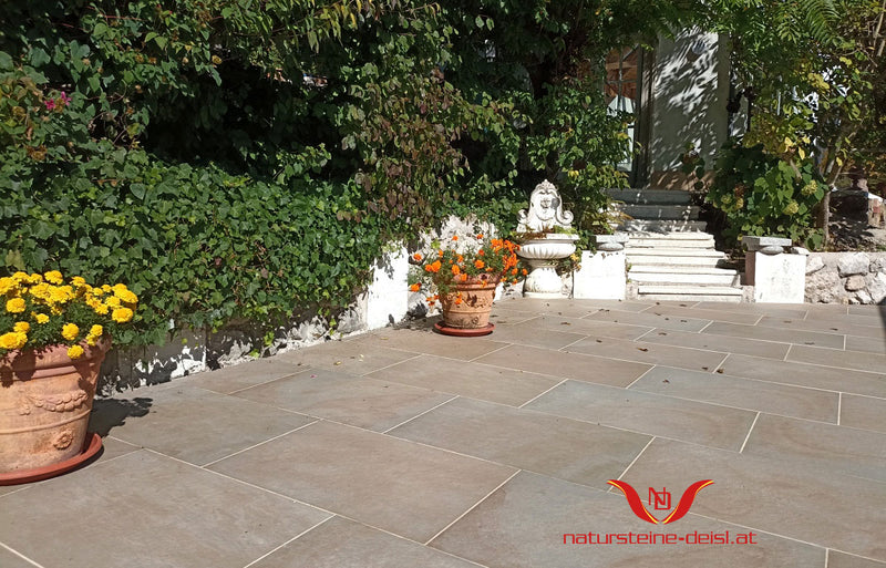 Feinsteinzeug Sandstein Sahara Beige Terrassenplatten