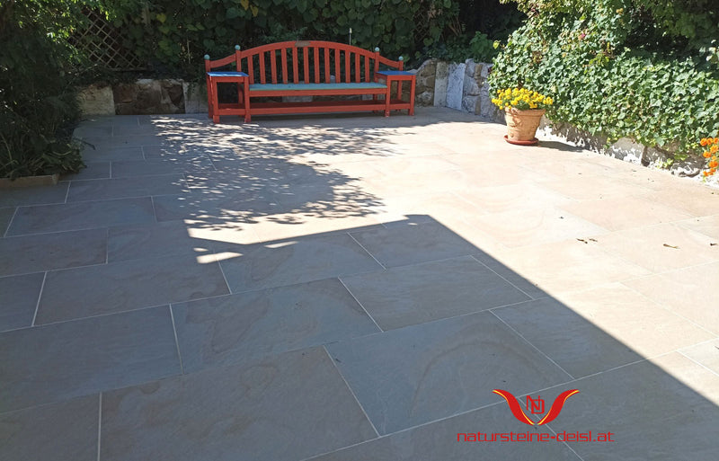 Feinsteinzeug Sandstein Sahara Beige Terrassenplatten