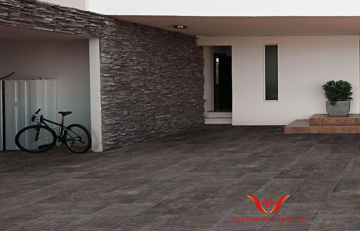 Feinstein Terrassenplatten Kalkstein Blaugrau 90x60 – rutschfest ...
