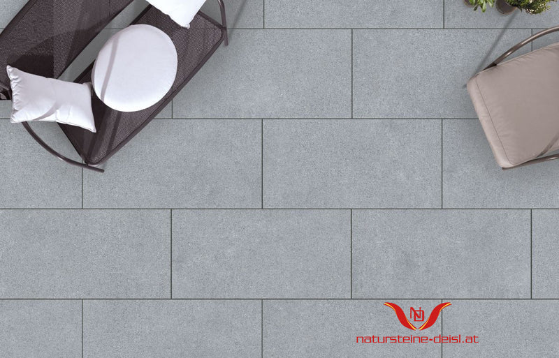Feinsteinzeug Granit Padang Dark Terrassenplatten