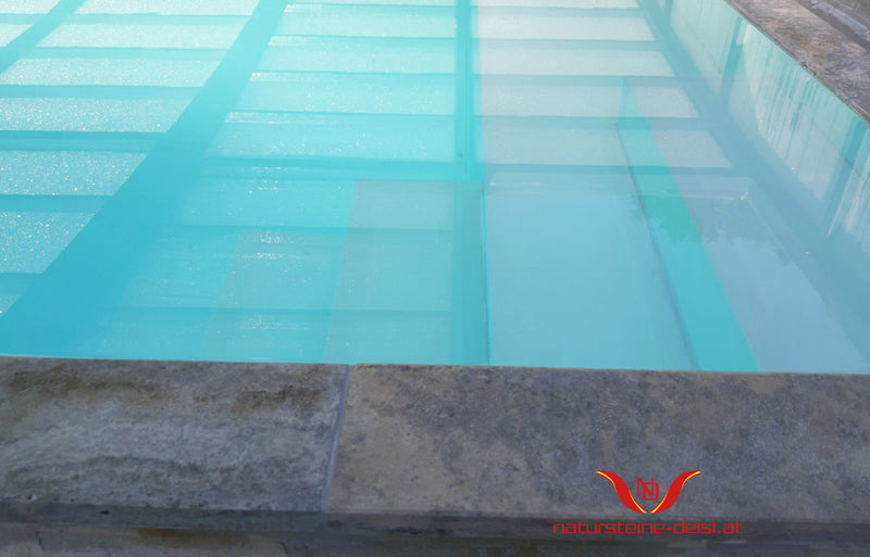 Travertin Silver Poolumrandung
