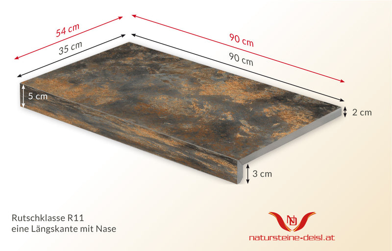 Feinsteinzeug Schiefer Multicolor Poolumrandung
