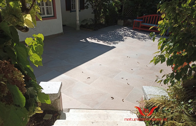 Feinsteinzeug Sandstein Sahara Beige Terrassenplatten